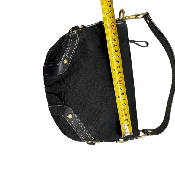 Coach signature black vintage Y2K mini Carly hobo bag - Picture 5 of 10